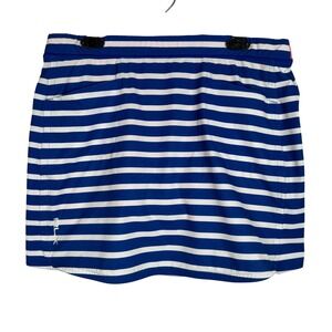 RLX Ralph Lauren Womens Blue White Striped Golf Tennis Pickleball Skort Large